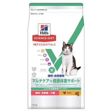 【猫】ベット・エッセンシャル 猫用 マルチケア＋健康体重サポート 避妊・去勢後～６歳